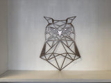 Geometric Owl Metal Wall Art