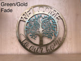 Welcome To Our Home Tree Of Life Metal Wall Art