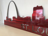 St. Louis Skyline with Arch Metal Wall Art - Lots of Colors Available