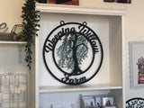 Willow Tree Personalized Door Hanger Metal Wall Art Multi-Color Fade