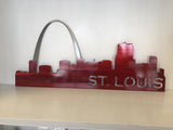 St. Louis Skyline with Arch Metal Wall Art - Lots of Colors Available