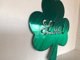 Shamrock Last Name Personalized Monogram Metal Wall Art