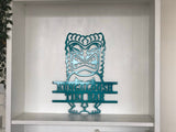 Personalized Tiki Figure Metal Wall Art Hawaiian Decor with Powder Coat