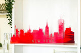 New York City Skyline Metal Wall Art with Powder Coat