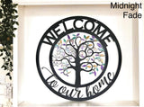 Welcome To Our Home Tree Of Life Metal Wall Art