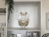 Geometric Lion Metal Wall Art