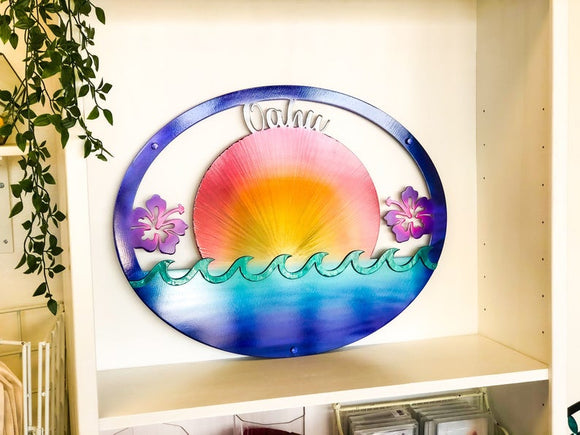 Hawaiian Sunset Metal Wall Art