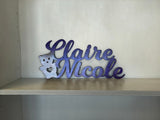 Personalized First and Middle Name Metal Wall Decor with Powder Coat