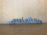Pool Vibes Metal Wall Art Sign on Arrow with Powder Coat