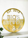 Personalized Brewery Metal Wall Art Sign | Indoor Outdoor Home Decor | Housewarming Gift