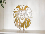 Geometric Lion Metal Wall Art