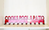 Personalized Towel Rack Hanger with Hooks, Powder Coated with Matching Screws