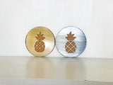 Pineapple Steel & Cork Coaster or Bottle Opener