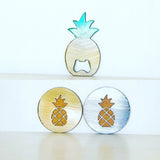Pineapple Steel & Cork Coaster or Bottle Opener