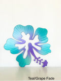 Hibiscus Metal Wall Art | Powder Coated | Tropical Home Decor