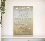 Welcome To Our Deck Metal Wall Art Outdoor Sign