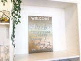 Welcome To Our Deck Metal Wall Art Outdoor Sign