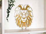 Geometric Lion Metal Wall Art
