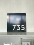 Metal Address Numbers Square, Powder Coated
