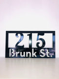 Custom Metal Address Sign with Street Name