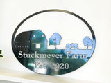 Farm Scene Personalized Metal Wall Art