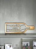 Uncork and Unwind Metal Wine Bottle Home Decor
