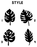 Tropical Leaf Metal Home Decor, Powder Coated