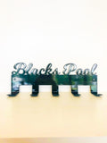 Personalized Towel Rack Hanger with Hooks, Powder Coated with Matching Screws