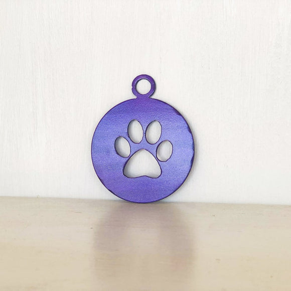 Paw Print Metal Christmas Tree Ornament