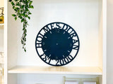 Personalized Metal Clock, Powder Coated