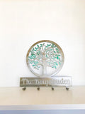 Personalized Tree of Life with Last Name Metal Wall Art with Hooks