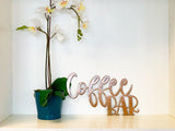 Coffee Bar Metal Wall Art Sign with Powder Coat