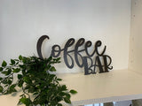 Coffee Bar Metal Wall Art Sign with Powder Coat