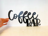 Coffee Bar Metal Wall Art Sign with Powder Coat
