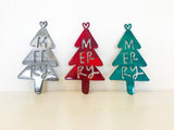 Merry Christmas Metal Tree Ornament