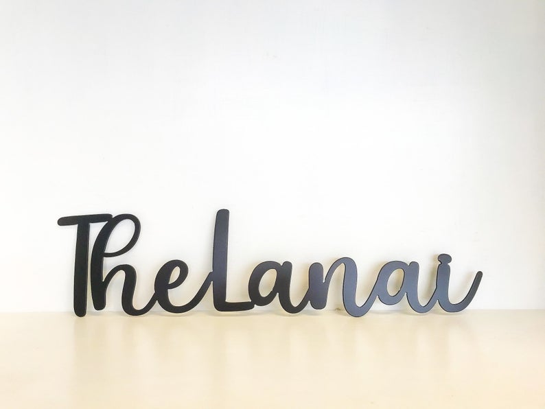 The Lanai Wall Art Sign with Powder Coat