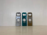 Sunflower Bottle Opener with Powder Coat - Choose your Color, Magnetic or Keychain