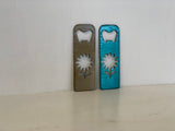 Sunflower Bottle Opener with Powder Coat - Choose your Color, Magnetic or Keychain