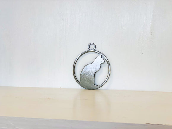 Cat Metal Christmas Tree Ornament