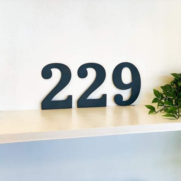 Metal Address Number with Powder Coat, Any Color, Multiple Sizes