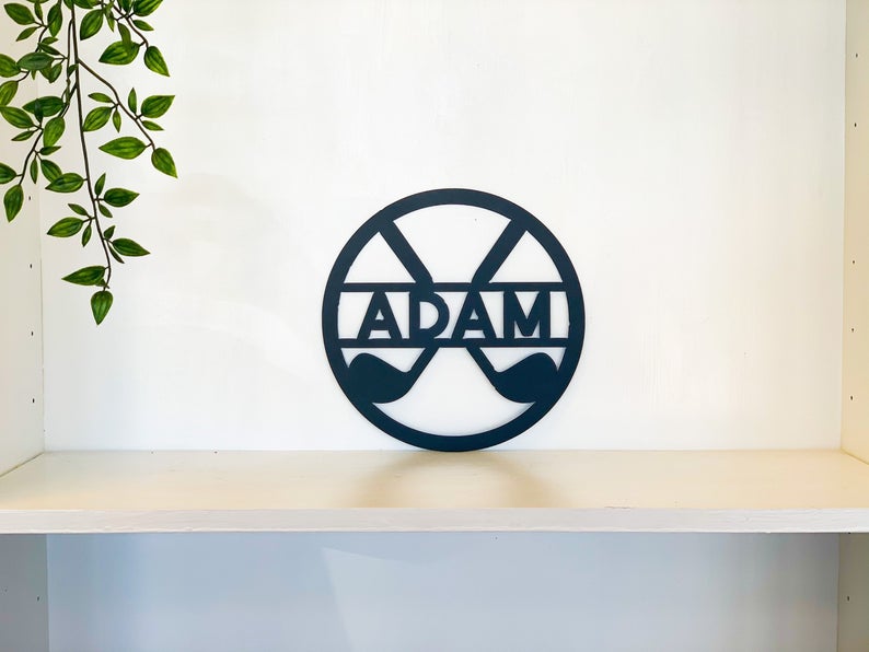 Personalized Golf Club Metal Wall Art