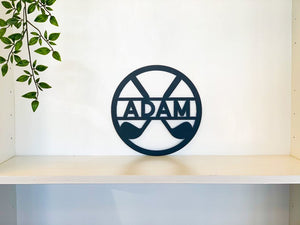 Personalized Golf Club Metal Wall Art