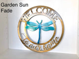 Dragonfly Personalized Door Hanger Metal Wall Art - Any Color Powder Coat Combo