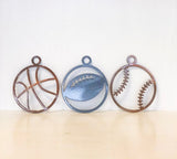 Sports Ball Metal Christmas Tree Ornament