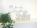 Let It Snow Metal Wall Art with Powder Coat