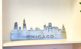 Chicago Skyline Metal Wall Art with Powder Coat, 34 Color Options