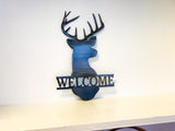 Deer Antler Last Name Personalized Metal Wall Art