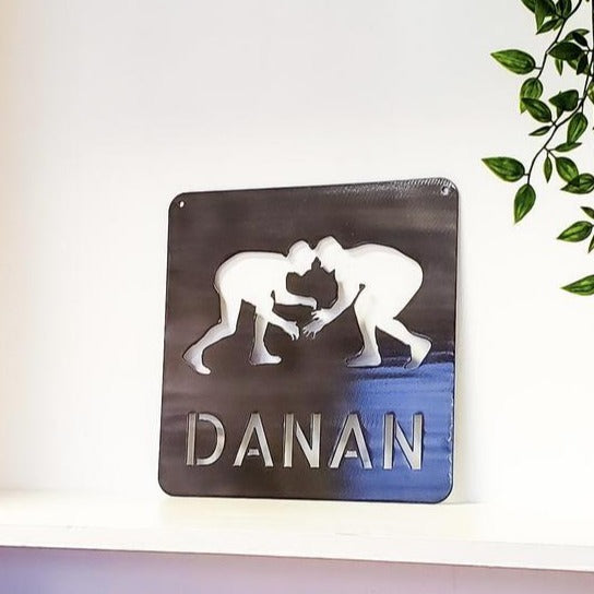 Personalized Wrestling Sign