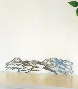 Olympic Mountain Range Metal Wall Art with Powder Coat
