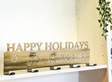 Personalized Merry Christmas Metal Stocking Hanger